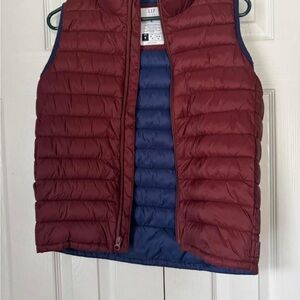 GAP Burgundy and Navy Puffer Vest